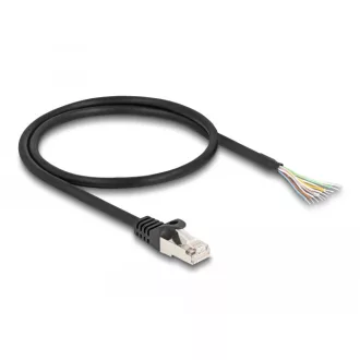   Delock RJ50 kábel apa - nyílt vezetékvégek S/FTP 0,5 m fekete (80204)