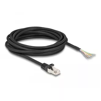   Delock RJ50 kábel apa - nyílt vezetékvégek S/FTP 5 m fekete (80208)