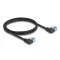 Delock RJ45 hálózati kábel Cat.6A S/FTP balra hajló 1 m fekete (80210)