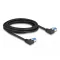 Delock RJ45 hálózati kábel Cat.6A S/FTP balra hajló 3 m fekete (80212)