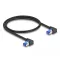 Delock RJ45 hálózati kábel Cat.6A S/FTP jobbra hajló 0,5 m fekete (80213)