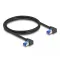 Delock RJ45 hálózati kábel Cat.6A S/FTP jobbra hajló 1 m fekete (80214)