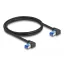 Delock RJ45 hálózati kábel Cat.6A S/FTP jobbra hajló 1 m fekete (80214)
