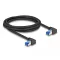 Delock RJ45 hálózati kábel Cat.6A S/FTP jobbra hajló 2 m fekete (80215)