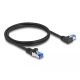 Delock RJ45 hálózati kábel Cat.6A S/FTP egyenes / balra hajló 1 m fekete (80218)