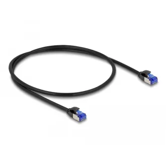   Delock RJ45 hálózati kábel Cat.6A S/FTP vékony 0,5 m fekete (80226)