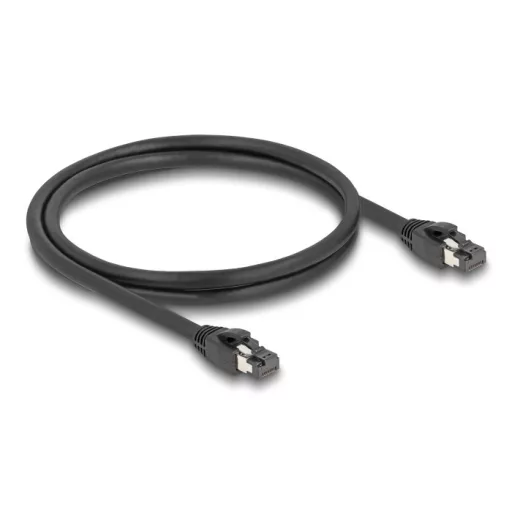Delock RJ45 hálózati kábel Cat.8.1 S/FTP 1 m akár 40 Gbps fekete (80233)