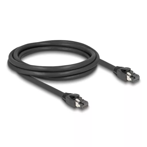 Delock RJ45 hálózati kábel Cat.8.1 S/FTP 2 m akár 40 Gbps fekete (80234)