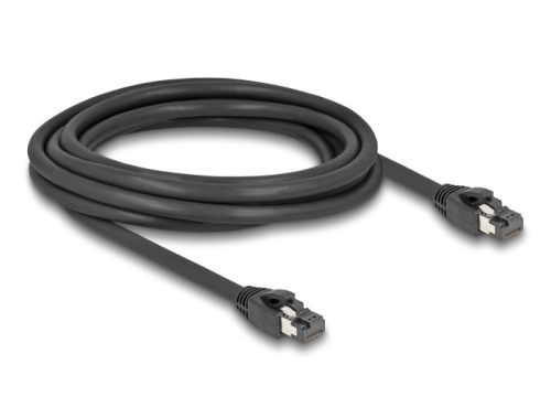 Delock RJ45 hálózati kábel Cat.8.1 S/FTP 3 m akár 40 Gbps fekete (80235)