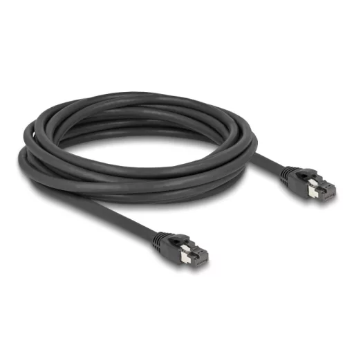 Delock RJ45 hálózati kábel Cat.8.1 S/FTP 5 m akár 40 Gbps fekete (80236)