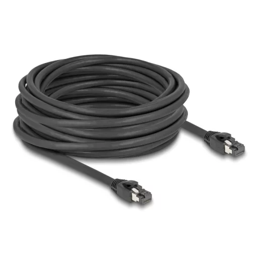 Delock RJ45 hálózati kábel Cat.8.1 S/FTP 10 m akár 40 Gbps fekete (80237)