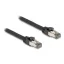 Delock RJ45 hálózati kábel Cat.6A U/FTP ultrahajlékony belső fém borítással 2 m, fekete (80241)