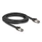 Delock RJ45 hálózati kábel Cat.6A U/FTP ultrahajlékony belső fém borítással 3 m, fekete (80242)
