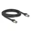 Delock RJ45 hálózati kábel Cat.6A U/FTP ultrahajlékony belső fém borítással 3 m, fekete (80242)