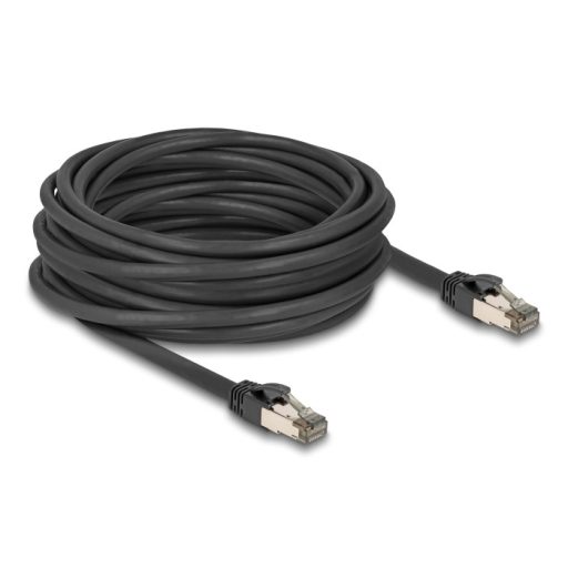 Delock RJ45 hálózati kábel Cat.6A U/FTP ultrahajlékony belső fém borítással 10 m, fekete (80244)