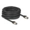 Delock RJ45 hálózati kábel Cat.6A U/FTP ultrahajlékony belső fém borítással 15 m, fekete (80245)