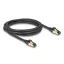 Delock RJ45 hálózati kábel Cat.6A apa - apa S/FTP fekete 2 m - Cat.7 nyers kábellel, mely alkalmas bel- és kültéri használatra (80249)