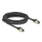 Delock RJ45 hálózati kábel Cat.6A apa - apa S/FTP fekete 5 m - Cat.7 nyers kábellel, mely alkalmas bel- és kültéri használatra (80251)