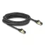 Delock RJ45 hálózati kábel Cat.6A apa - apa S/FTP fekete 5 m - Cat.7 nyers kábellel, mely alkalmas bel- és kültéri használatra (80251)