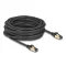 Delock RJ45 hálózati kábel Cat.6A apa - apa S/FTP fekete 10 m - Cat.7 nyers kábellel, mely alkalmas bel- és kültéri használatra (80252)