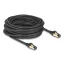 Delock RJ45 hálózati kábel Cat.6A apa - apa S/FTP fekete 10 m - Cat.7 nyers kábellel, mely alkalmas bel- és kültéri használatra (80252)