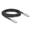 Delock RJ45 hálózati kábel Cat.6A S/FTP biztonsági klipsz csomaggal 3 m fekete (80257)