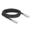 Delock RJ45 hálózati kábel Cat.6A S/FTP biztonsági klipsz csomaggal 5 m fekete (80258)