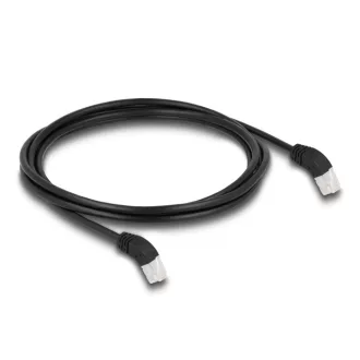   Delock RJ45 hálózati kábel Cat.6A S/FTP 45  fokban felfelé hajló 2 m fekete (80270)
