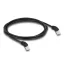 Delock RJ45 hálózati kábel Cat.6A S/FTP 45  fokban felfelé hajló 2 m fekete (80270)