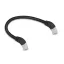 Delock RJ45 hálózati kábel Cat.6A S/FTP 45  fokban lefelé hajló 0,25 m fekete (80273)