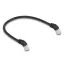 Delock RJ45 hálózati kábel Cat.6A S/FTP 45  fokban lefelé hajló 0,5 m fekete (80274)
