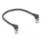 Delock RJ45 hálózati kábel Cat.6A S/FTP vékony 90  fokban felfelé / felfelé hajló 0,25 m fekete (80279)
