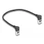 Delock RJ45 hálózati kábel Cat.6A S/FTP vékony 90  fokban felfelé / felfelé hajló 0,25 m fekete (80279)