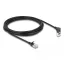 Delock RJ45 hálózati kábel Cat.6A S/FTP vékony 90  fokban felfelé hajló / egyenes 3 m fekete (80289)