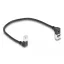 Delock RJ45 hálózati kábel Cat.6A S/FTP vékony 90  fokban felfelé / lefelé hajló 0,25 m fekete (80291)