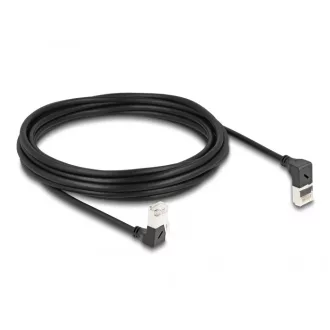   Delock RJ45 hálózati kábel Cat.6A S/FTP vékony 90  fokban felfelé / lefelé hajló 5 m fekete (80296)
