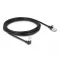 Delock RJ45 hálózati kábel Cat.6A S/FTP vékony 90  fokban lefelé hajló / egyenes 3 m fekete (80307)