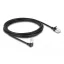 Delock RJ45 hálózati kábel Cat.6A S/FTP vékony 90  fokban lefelé hajló / egyenes 3 m fekete (80307)