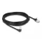 Delock RJ45 hálózati kábel Cat.6A S/FTP vékony 90  fokban lefelé hajló / egyenes 5 m fekete (80308)