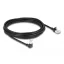 Delock RJ45 hálózati kábel Cat.6A S/FTP vékony 90  fokban lefelé hajló / egyenes 5 m fekete (80308)