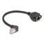 Delock Hálózat bővítő kábel S/FTP RJ45 apa 90  hajlított - RJ45 beépített anya Cat.6A 0,25 m fekete (80309)