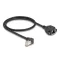 Delock Hálózat bővítő kábel S/FTP RJ45 apa 90  hajlított - RJ45 beépített anya Cat.6A 0,5 m fekete (80310)