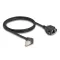 Delock Hálózat bővítő kábel S/FTP RJ45 apa 90  hajlított - RJ45 beépített anya Cat.6A 1 m fekete (80311)