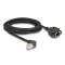 Delock Hálózat bővítő kábel S/FTP RJ45 apa 90  hajlított - RJ45 beépített anya Cat.6A 3 m fekete (80313)