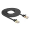 Delock RJ45 lapos hálózati kábel fonott borítással Cat.6A U/FTP apa - apa 5 m fekete (80328)