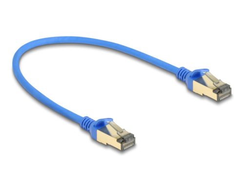 Delock RJ45 hálózati kábel Cat.8.1 F/FTP vékony 0,3 m kék