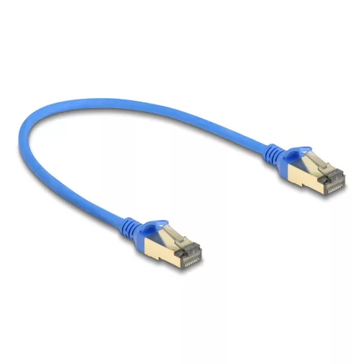 Delock RJ45 hálózati kábel Cat.8.1 F/FTP vékony 0,3 m kék (80331)