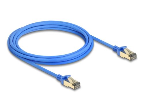 Delock RJ45 hálózati kábel Cat.8.1 F/FTP vékony 3 m kék