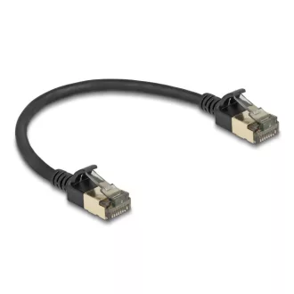   Delock RJ45 hálózati kábel Cat.8.1 F/FTP Slim Pro 0,25 m, fekete (80337)