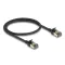 Delock RJ45 hálózati kábel Cat.8.1 F/FTP Slim Pro 0,5 m, fekete (80338)